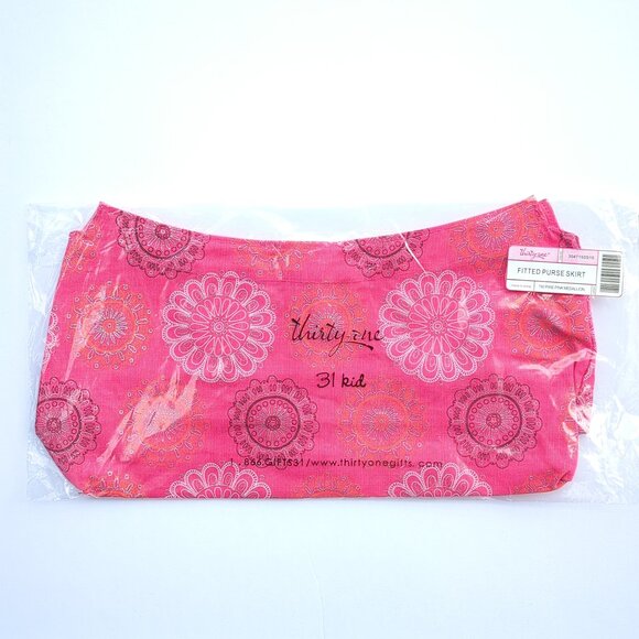 Thirty-One Fitted Purse Skirt Interchangeable Bag Cover Set of 3 Black Pink Red - Picture 4 of 14
